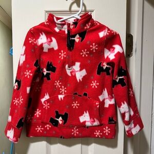 Quarter Zip Fleece Pullover Sweatshirt Size 4T Dogs Puppies Westies Terrier